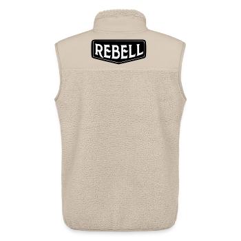 rebel dieb rowdy rebell bandit hustler gang crime - Unisex Sherpa Gilet by Stanley/Stella - beige - Back - AI Model Male 178 light (178cm)