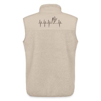 Ski Jumping Electrocardiogram ECG Ski Jumping - Unisex Sherpa Gilet by Stanley/Stella - beige - Back - AI Model Male 178 light (178cm)