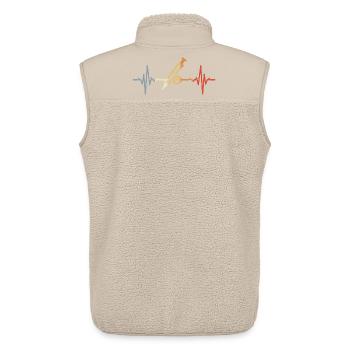 Tiermedizin Spritze EKG - Unisex Sherpaweste von Stanley/Stella - Beige - Hinten - AI Model Male 178 light (178cm)