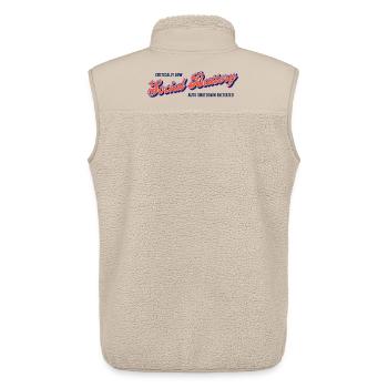 Niveau de la batterie : Social vide – arrêt automatique activé - Veste sans manches sherpa unisexe Stanley/Stella - beige - Dos - AI Model Male 178 light (178cm)