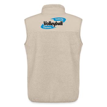 volleyball - Unisex Sherpa Gilet by Stanley/Stella - beige - Back - AI Model Male 178 light (178cm)