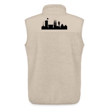 Bielefeld Skyline - Unisex Sherpaweste von Stanley/Stella - Beige - Hinten - AI Model Male 178 light (178cm)