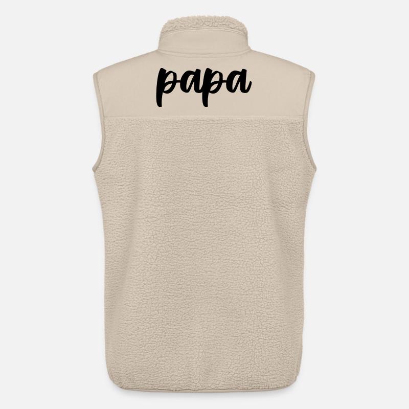 Papa - Veste sans manches sherpa unisexe Stanley/Stella - beige