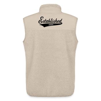 Established 2004 (Year of Birth, Birthday / Black) - Unisex Sherpa Gilet by Stanley/Stella - beige - Back - AI Model Male 178 light (178cm)
