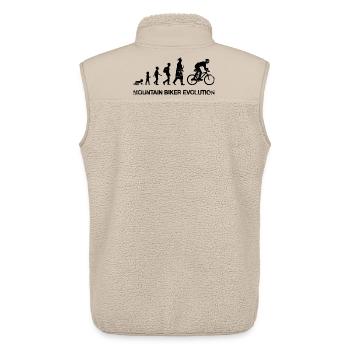 Development of a mountain biker - Unisex Sherpa Gilet by Stanley/Stella - beige - Back - AI Model Male 178 light (178cm)