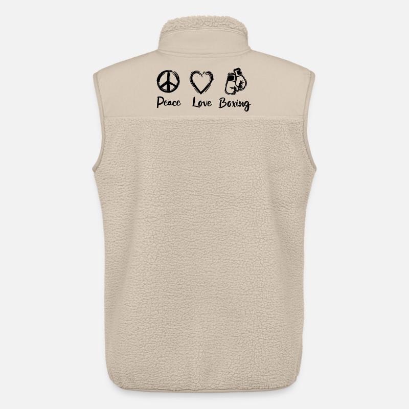 Boxer Liebe - Unisex Sherpaweste von Stanley/Stella - Beige