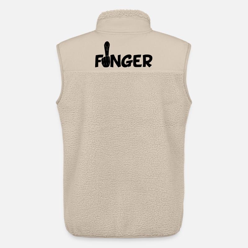 Der Finger (schwarz) - Unisex Sherpaweste von Stanley/Stella - Beige