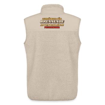 Zuständig für brennende Adventskränze - Unisex Sherpaweste von Stanley/Stella - Beige - Hinten - AI Model Male 178 light (178cm)