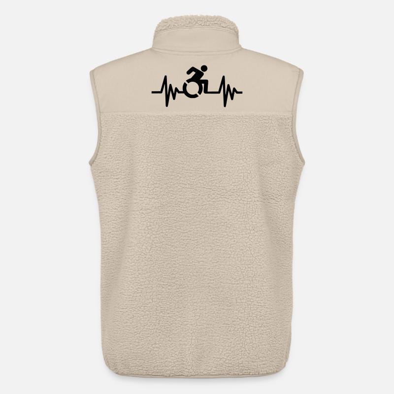 Bild Rollstuhlsymbol mit Herzfrequenz * - Unisex Sherpaweste von Stanley/Stella - Beige