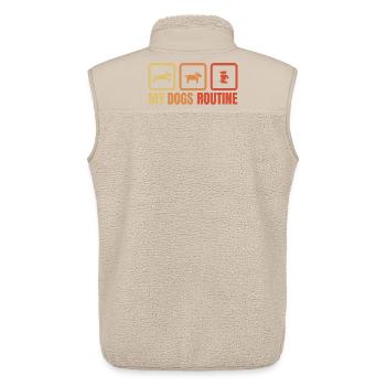 Die Routine meines Hundes - Unisex Sherpaweste von Stanley/Stella - Beige - Hinten - AI Model Male 178 light (178cm)
