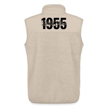 Edition limitée 1955 - Veste sans manches sherpa unisexe Stanley/Stella - beige - Dos - AI Model Male 178 light (178cm)