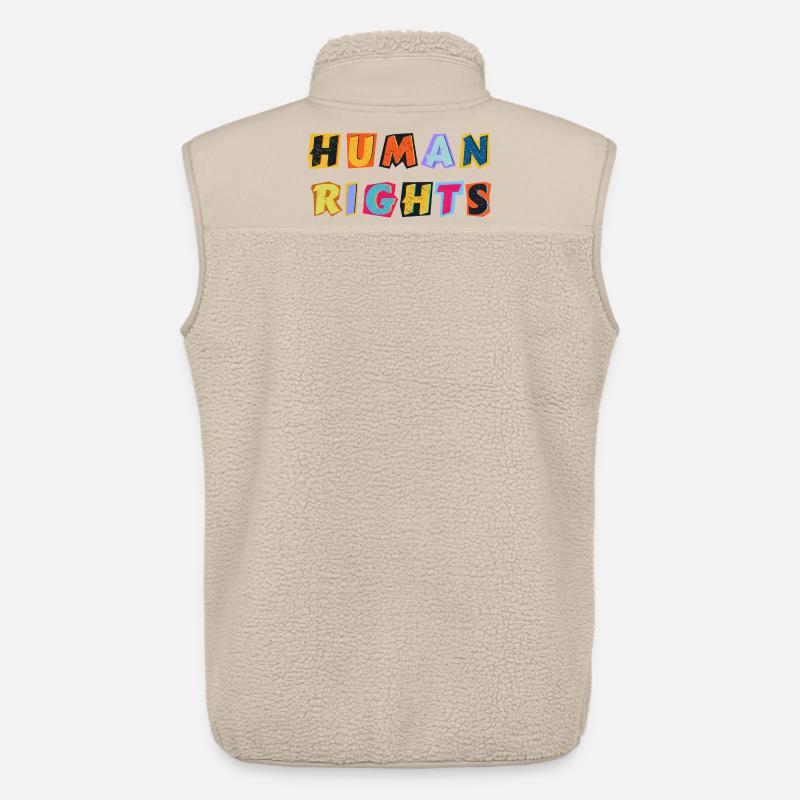 Human Right - Menschenrechte - Unisex Sherpaweste von Stanley/Stella - Beige