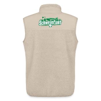 Schweinfurt Football Fan Merchandise Football Fan - Veste sans manches sherpa unisexe Stanley/Stella - beige - Dos - AI Model Male 178 light (178cm)