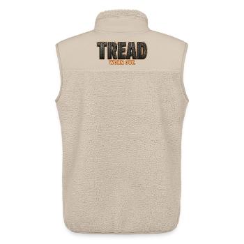 PROFIL – Abgenutzt | Ein lustiges Wortspiel auf dem Profil - Unisex Sherpaweste von Stanley/Stella - Beige - Hinten - AI Model Male 178 light (178cm)