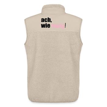 MAUSIGE SPRÜCHE - Unisex Sherpaweste von Stanley/Stella - Beige - Hinten - AI Model Male 178 light (178cm)