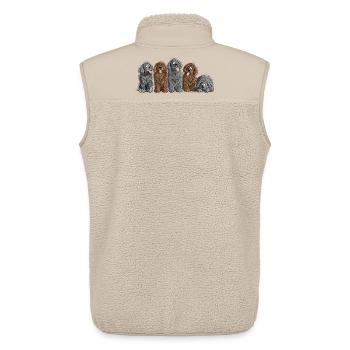 Neufundländer Hunde Rudel Newfie Hundeliebe Neufi - Unisex Sherpaweste von Stanley/Stella - Beige - Hinten - AI Model Male 178 light (178cm)