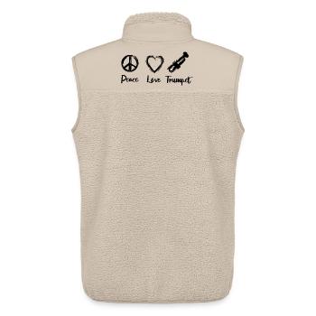 Ich liebe Trompete - Unisex Sherpaweste von Stanley/Stella - Beige - Hinten - AI Model Male 178 light (178cm)