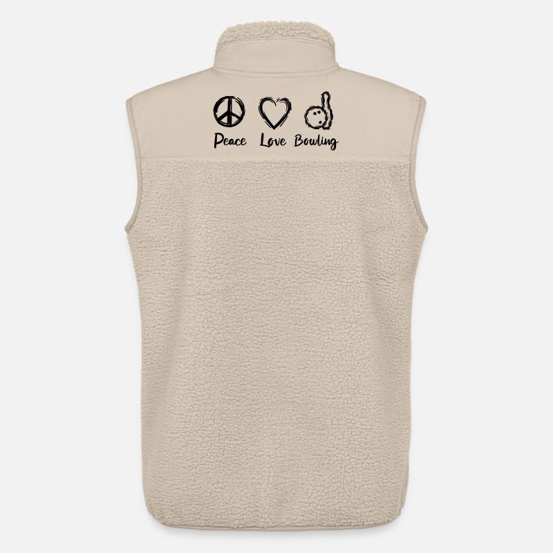 Bowling Liebe - Unisex Sherpaweste von Stanley/Stella - Beige