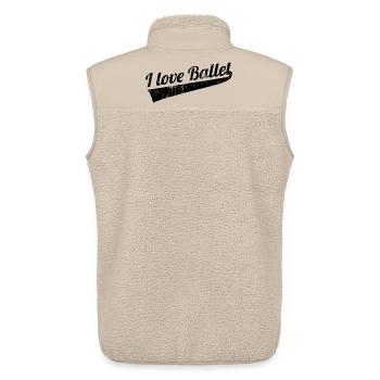 I Love Ballet - Unisex Sherpaweste von Stanley/Stella - Beige - Hinten - AI Model Male 178 light (178cm)
