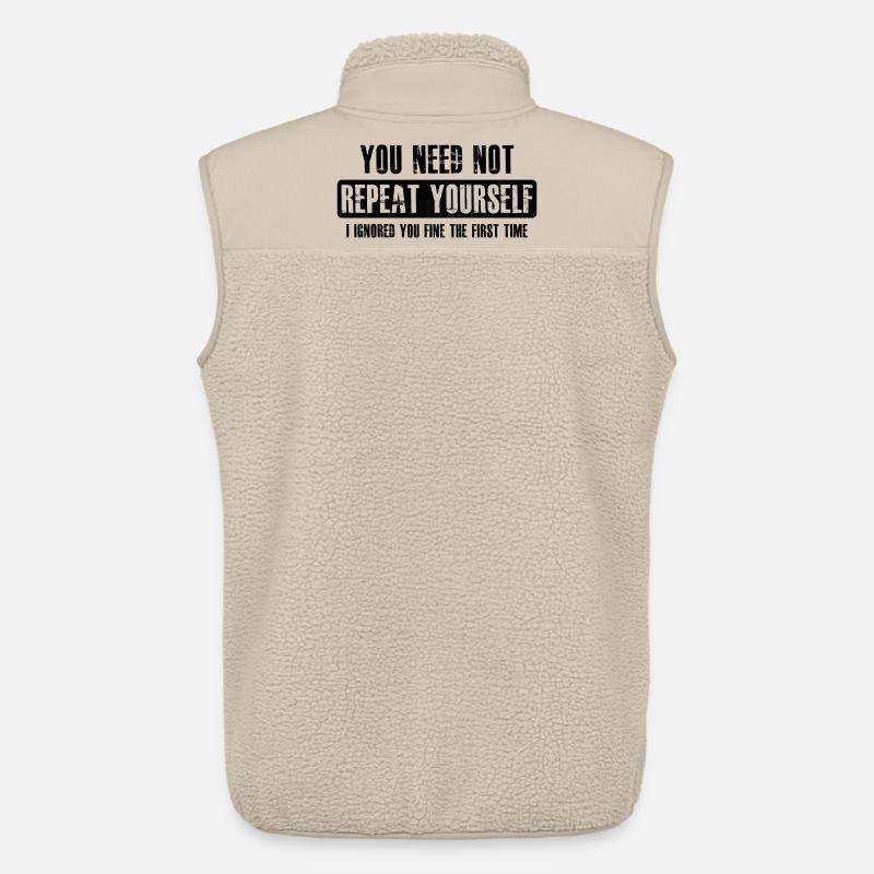 you need not repeat yourself - Unisex Sherpaweste von Stanley/Stella - Beige