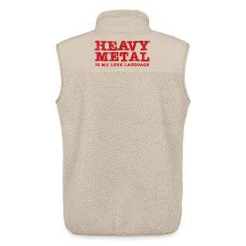 Heavy Metal is my Lovelanguage - Unisex Sherpaweste von Stanley/Stella - Beige - Hinten - AI Model Male 178 light (178cm)