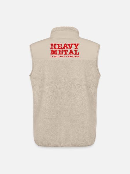 Heavy Metal is my Lovelanguage - Unisex Sherpa Gilet by Stanley/Stella - beige