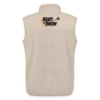 Prêt à lancer des fléchettes Tenue professionnelle - Veste sans manches sherpa unisexe Stanley/Stella - beige - Dos - AI Model Male 178 light (178cm)