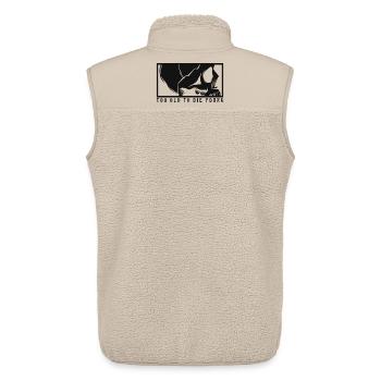 TOO OLD TO DIE YOUNG Totenkopf Skelett Rocker - Unisex Sherpaweste von Stanley/Stella - Beige - Hinten - AI Model Male 178 light (178cm)