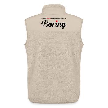 Besties Heart Friendship Design - Unisex Sherpa Gilet by Stanley/Stella - beige - Back - AI Model Male 178 light (178cm)