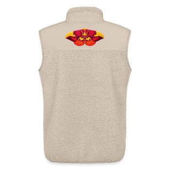 Imperial Moth Eacles imperialis Cartoon Style - Unisex Sherpa Gilet by Stanley/Stella - beige - Back - AI Model Male 178 light (178cm)