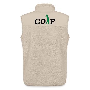 golf - Unisex Sherpa Gilet by Stanley/Stella - beige - Back - AI Model Male 178 light (178cm)
