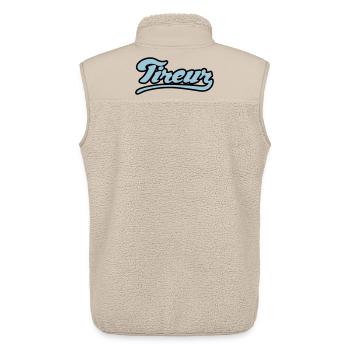 Tireur pétanque flex - Veste sans manches sherpa unisexe Stanley/Stella - beige - Dos - AI Model Male 178 light (178cm)