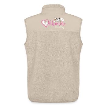 Hebamme  - Unisex Sherpaweste von Stanley/Stella - Beige - Hinten - AI Model Male 178 light (178cm)