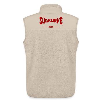 Südkurve Köln - Unisex Sherpaweste von Stanley/Stella - Beige - Hinten - AI Model Male 178 light (178cm)