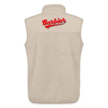 barber hair beard barber shave men barber - Unisex Sherpa Gilet by Stanley/Stella - beige - Back - AI Model Male 178 light (178cm)