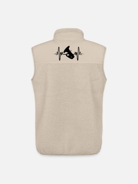 Tuba Heartbeat - Unisex Sherpa Gilet by Stanley/Stella - beige