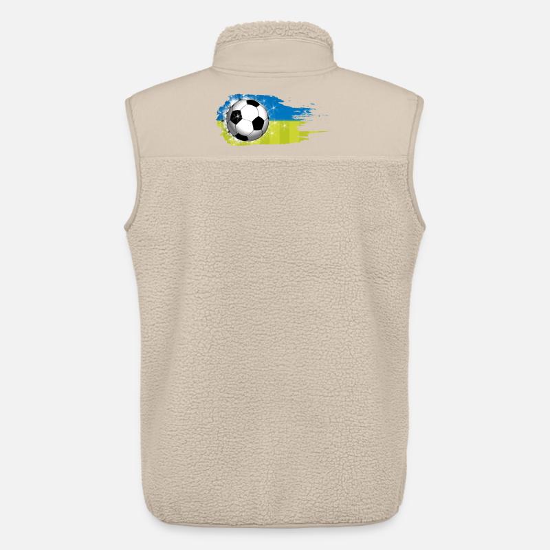 Fußball - blau grün - Pinselstrich Design - Unisex Sherpaweste von Stanley/Stella - Beige