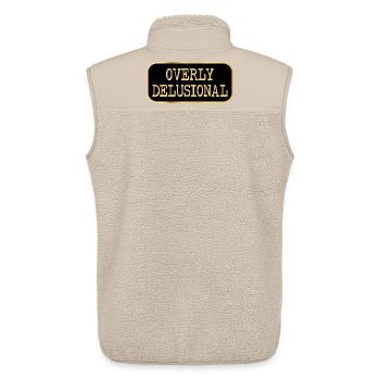 Overly Delusional Feelings - Unisex Sherpa Gilet by Stanley/Stella - beige - Back - AI Model Male 178 light (178cm)