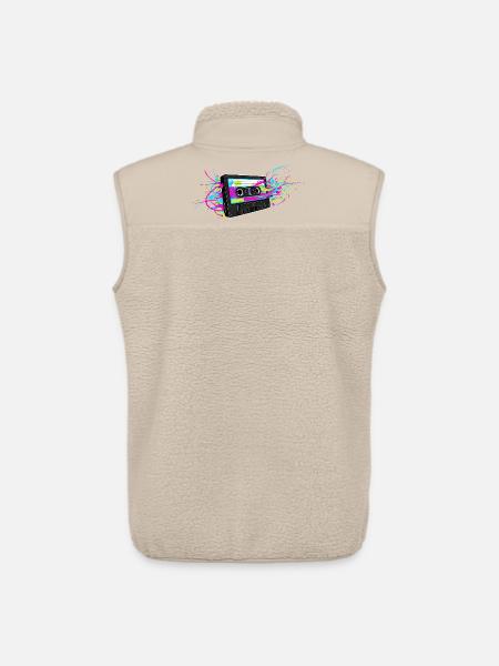 Retro Kassette 80er 90er Musik - Unisex Sherpaweste von Stanley/Stella - Beige