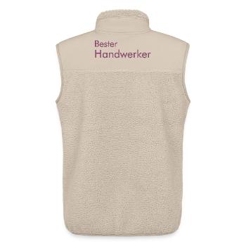 Bester Handwerker - Unisex Sherpaweste von Stanley/Stella - Beige - Hinten - AI Model Male 178 light (178cm)