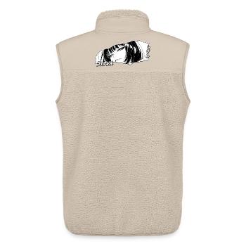 Anime Girl Face with Characters - Unisex Sherpa Gilet by Stanley/Stella - beige - Back - AI Model Male 178 light (178cm)