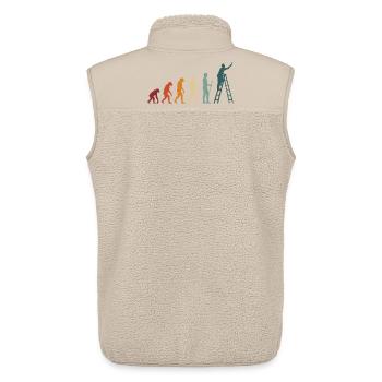 Evolution maler - Unisex Sherpaweste von Stanley/Stella - Beige - Hinten - AI Model Male 178 light (178cm)