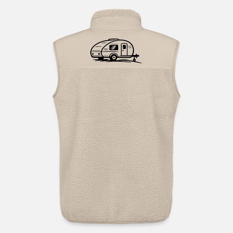 Camping Anhänger - Unisex Sherpaweste von Stanley/Stella - Beige