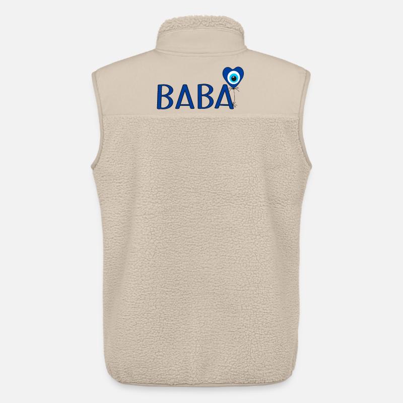 Baba mit Nazar Luftballon - Unisex Sherpaweste von Stanley/Stella - Beige