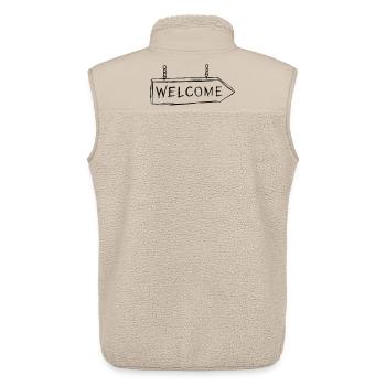 Welcome - Unisex Sherpaweste von Stanley/Stella - Beige - Hinten - AI Model Male 178 light (178cm)