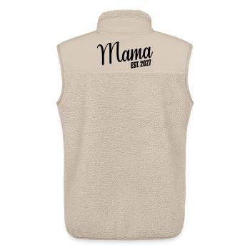 Baby verkünden, Mama 2027 - Unisex Sherpaweste von Stanley/Stella - Beige - Hinten - AI Model Male 178 light (178cm)