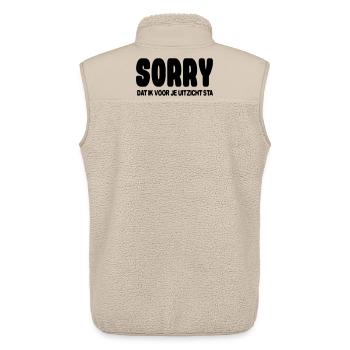 Sorry to stand in front of your view. Tall people * - Unisex Sherpa Gilet by Stanley/Stella - beige - Back - AI Model Male 178 light (178cm)
