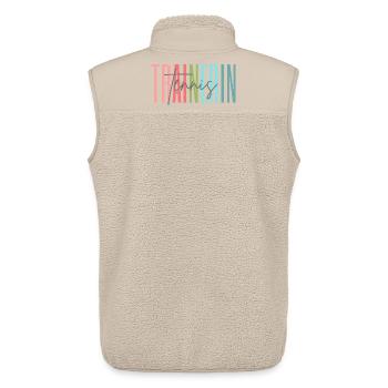 Trainerin Tennis Tennistrainerin Geschenk - Unisex Sherpaweste von Stanley/Stella - Beige - Hinten - AI Model Male 178 light (178cm)