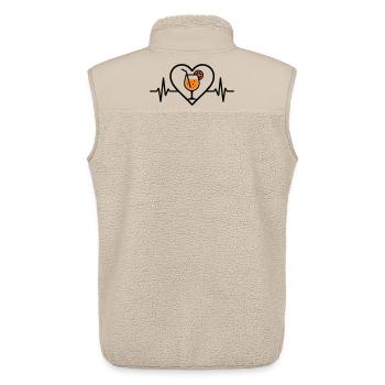 Spritz Herz Cocktail Orange Getränk Glas - Unisex Sherpaweste von Stanley/Stella - Beige - Hinten - AI Model Male 178 light (178cm)