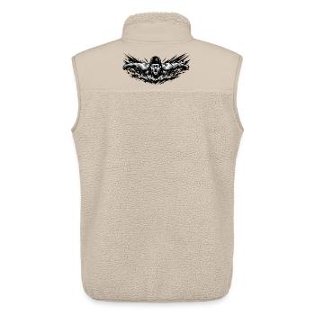 Schwimmer im Wasser Kraft Sport Motiv - Unisex Sherpaweste von Stanley/Stella - Beige - Hinten - AI Model Male 178 light (178cm)